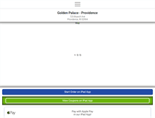 Tablet Screenshot of goldenpalaceprovidence.com